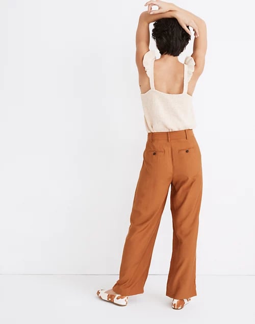 Madewell Petite Drapey Pleated Wide-Leg Pants