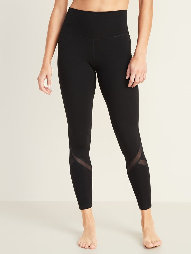 Old Navy High-Waisted Balance Mesh-Splice 7/8-Length Leggings