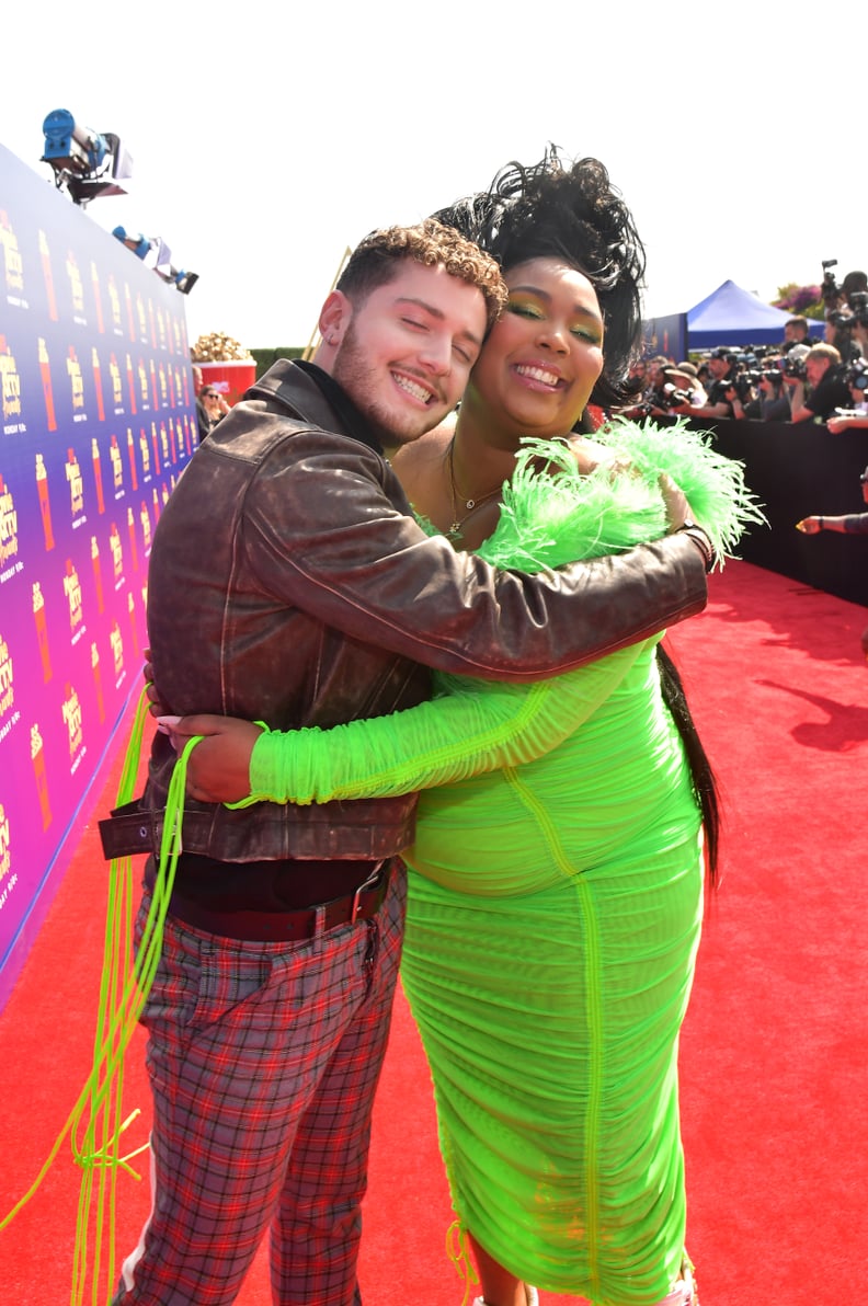 Bazzi and Lizzo at the 2019 MTV Movie and TV Awards