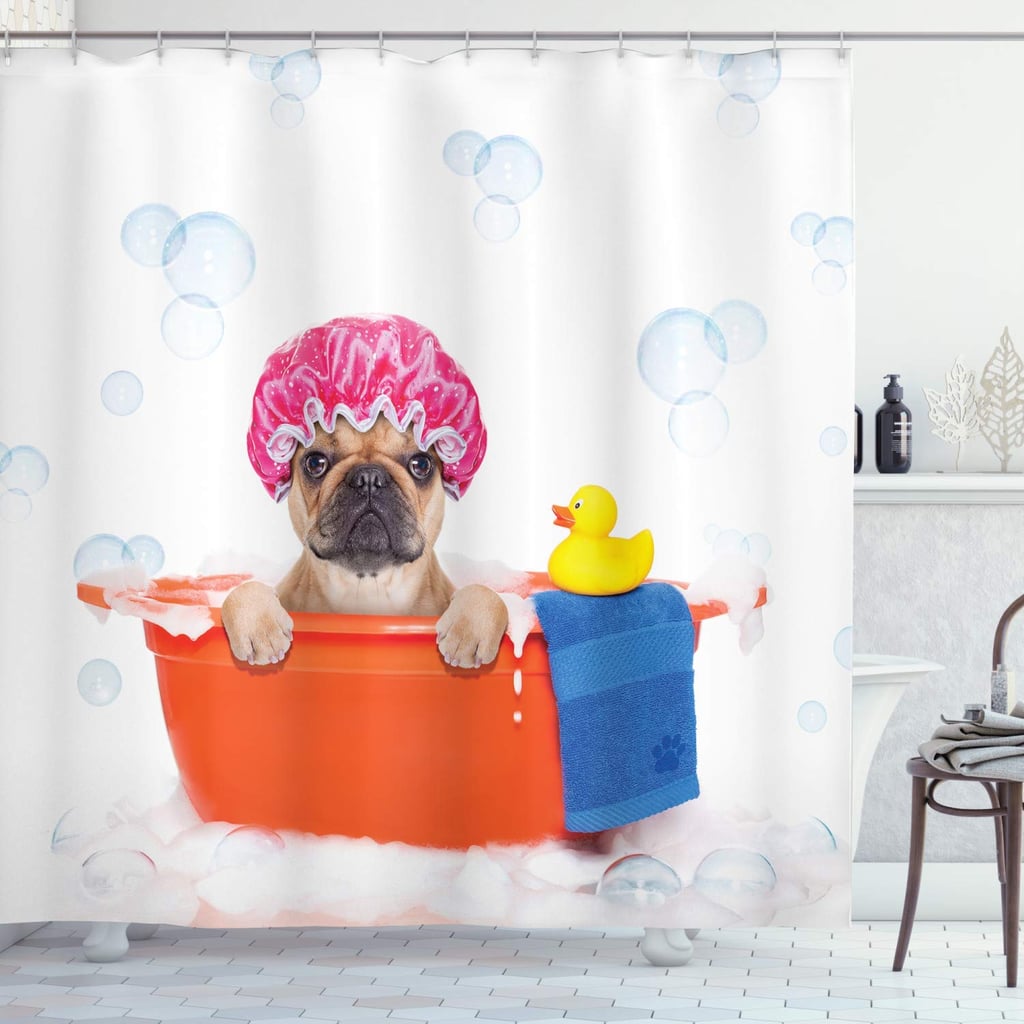 Dog Bath Shower Curtain