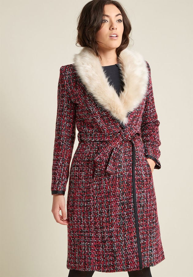 Fever London Tweed Statement Coat