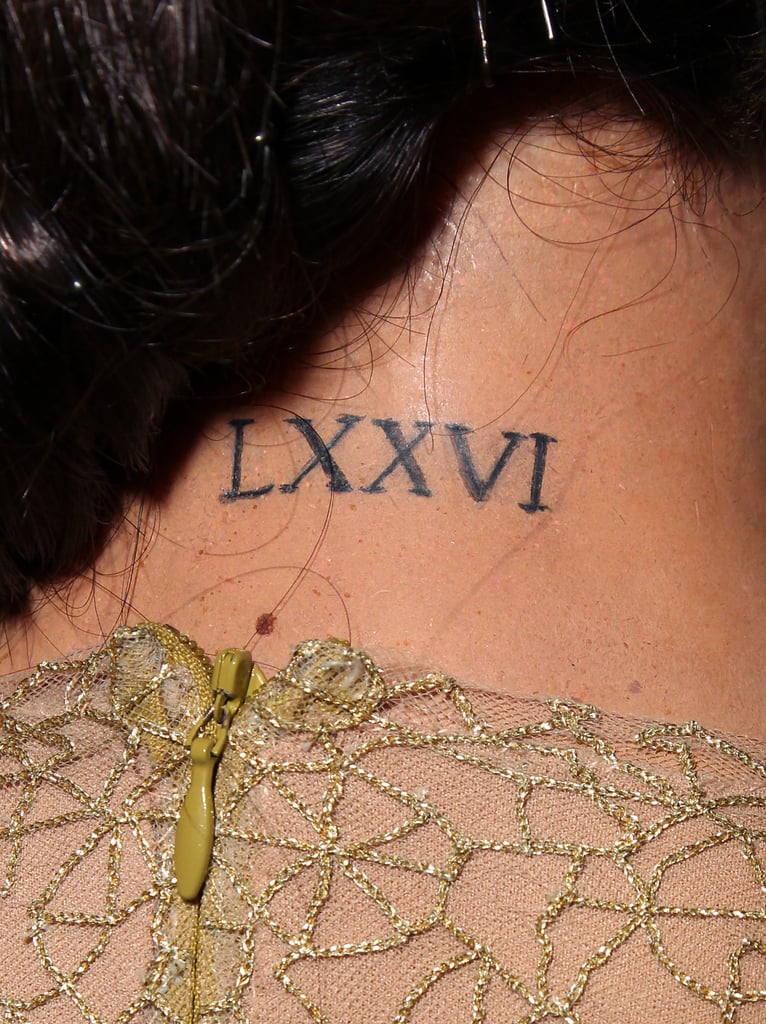 The "Same Old Love" singer has the number 76 tattooed in Roman numerals on the back of her neck, and it represents the year her grandma was born.