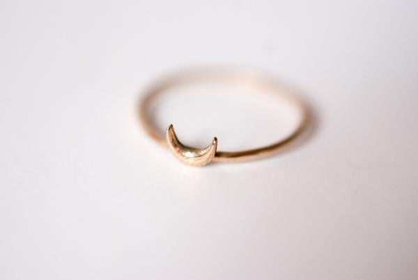 Sofia Zakia Crescent Moon Ring