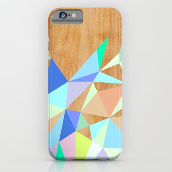Wooden geometric-print case