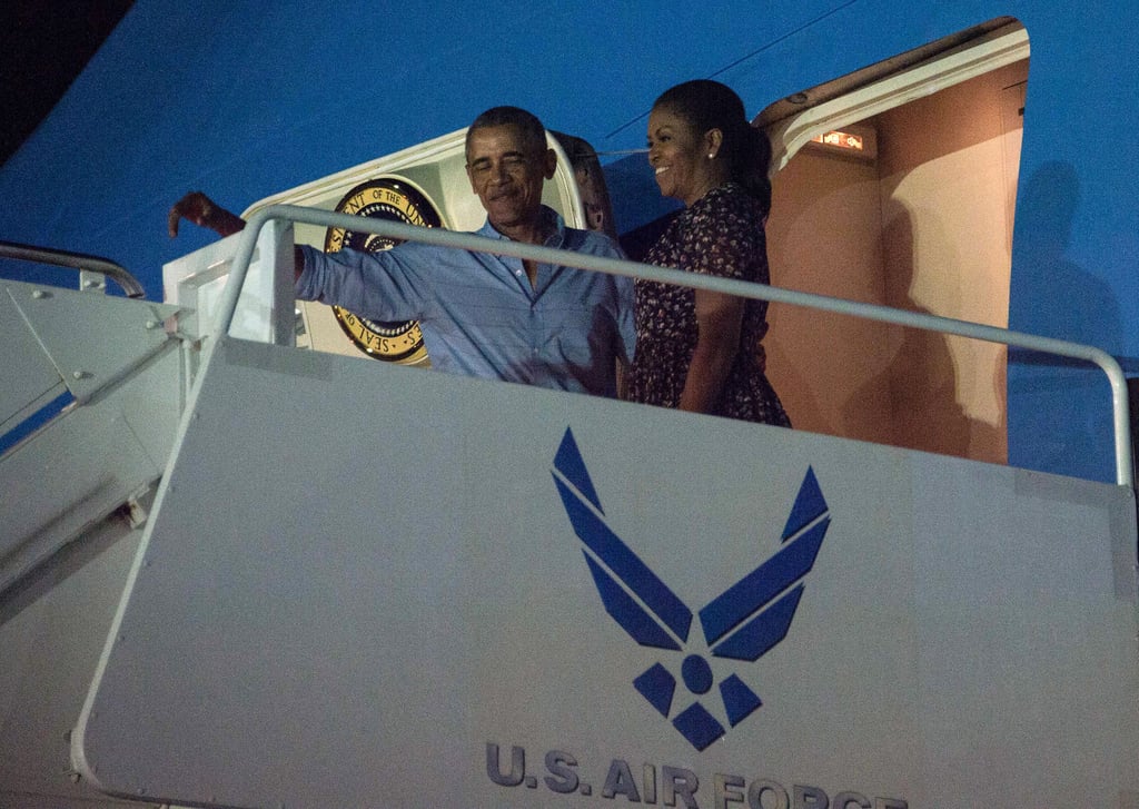 Michelle Obama's Floral Dress Leaving Hawaii January 2017