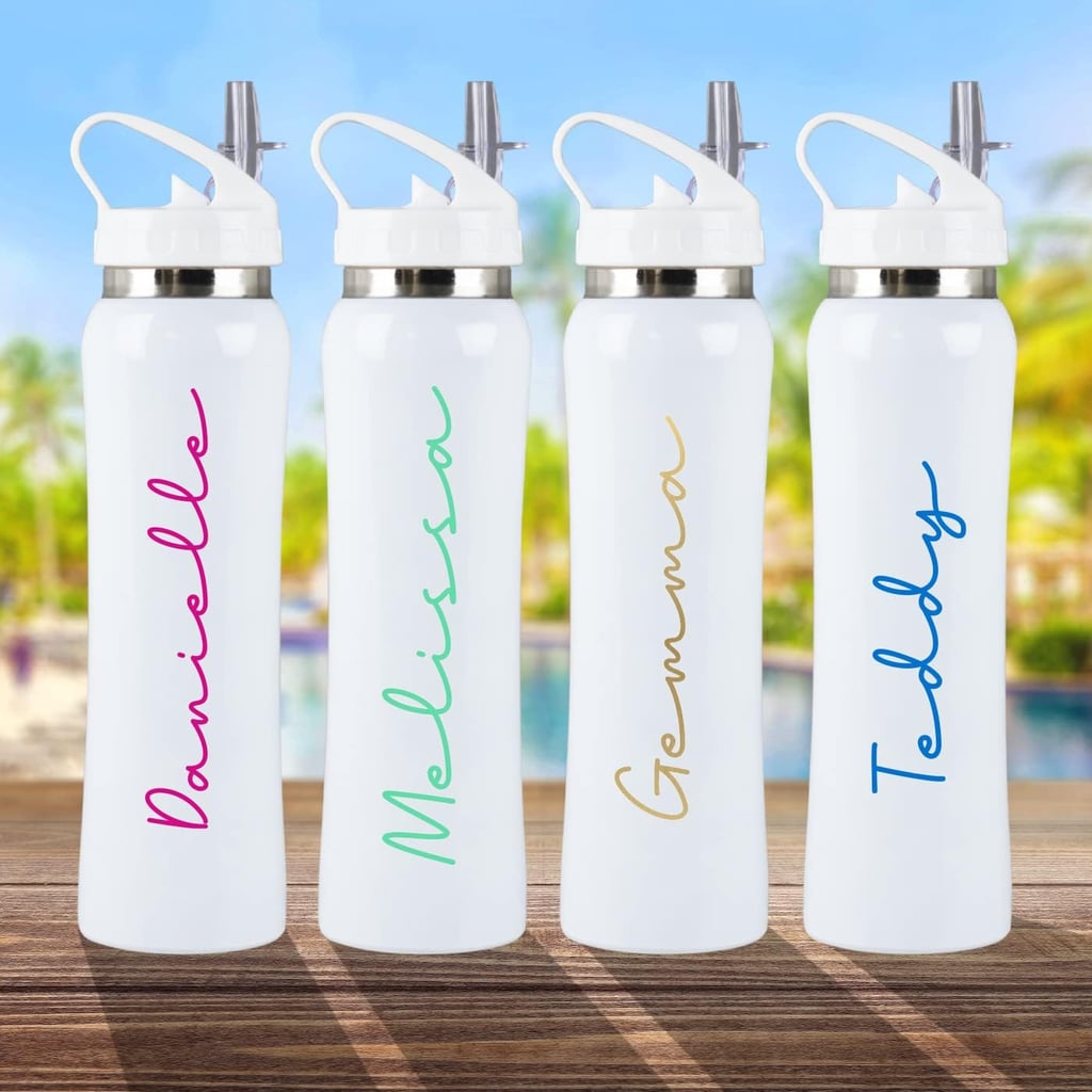 eBuyGB Personalised White Stainless Steel Water Bottle