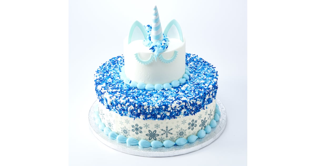 The Two Tier Winter Themed Unicorn Cake These Massive Holiday
