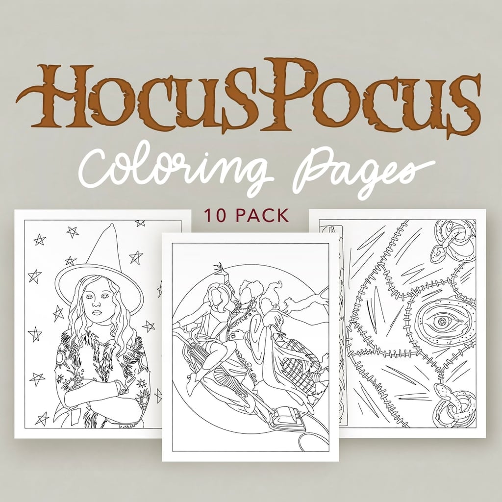 "Hocus Pocus" Coloring Pages