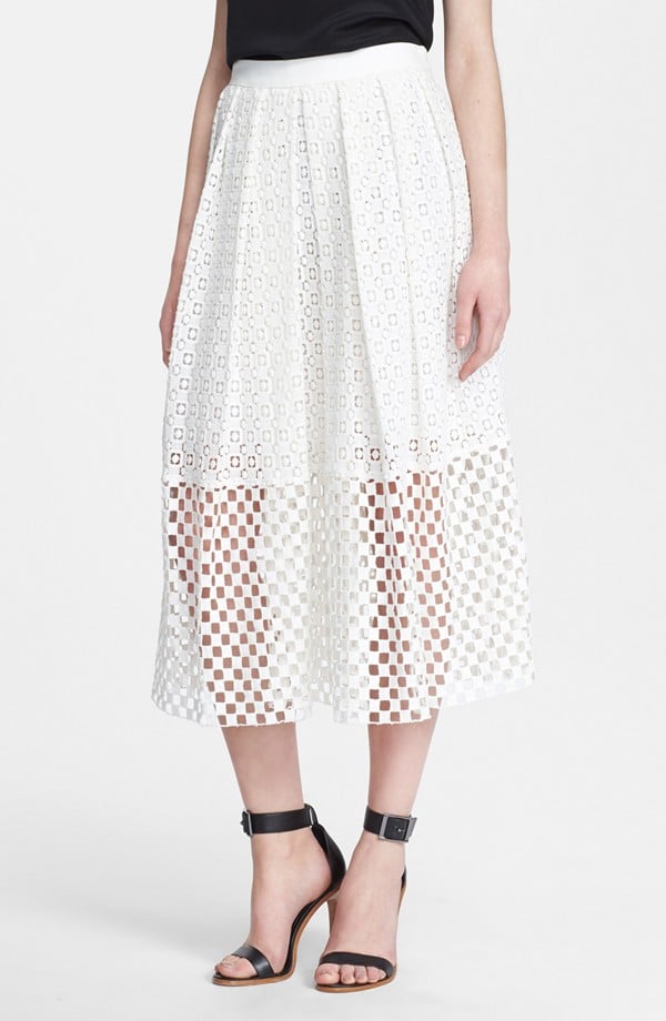 Tibi Eyelet Skirt