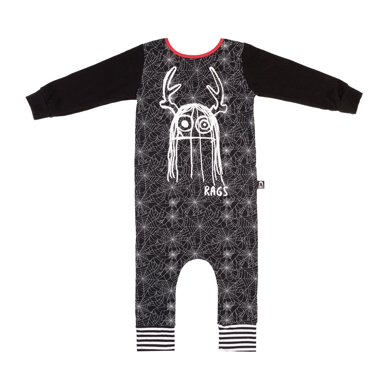 Rags To Raches Long Sleeve Spider Web Romper The Cutest