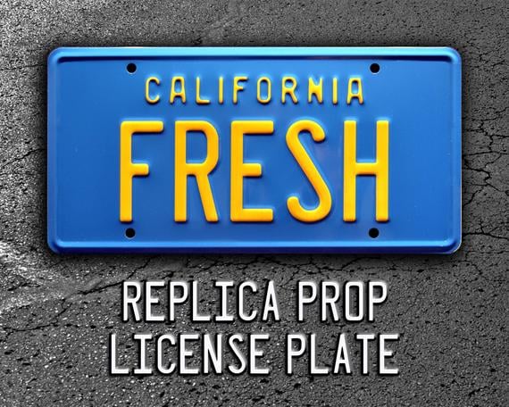 "Fresh" Metal Stamped Replica Prop License Plate