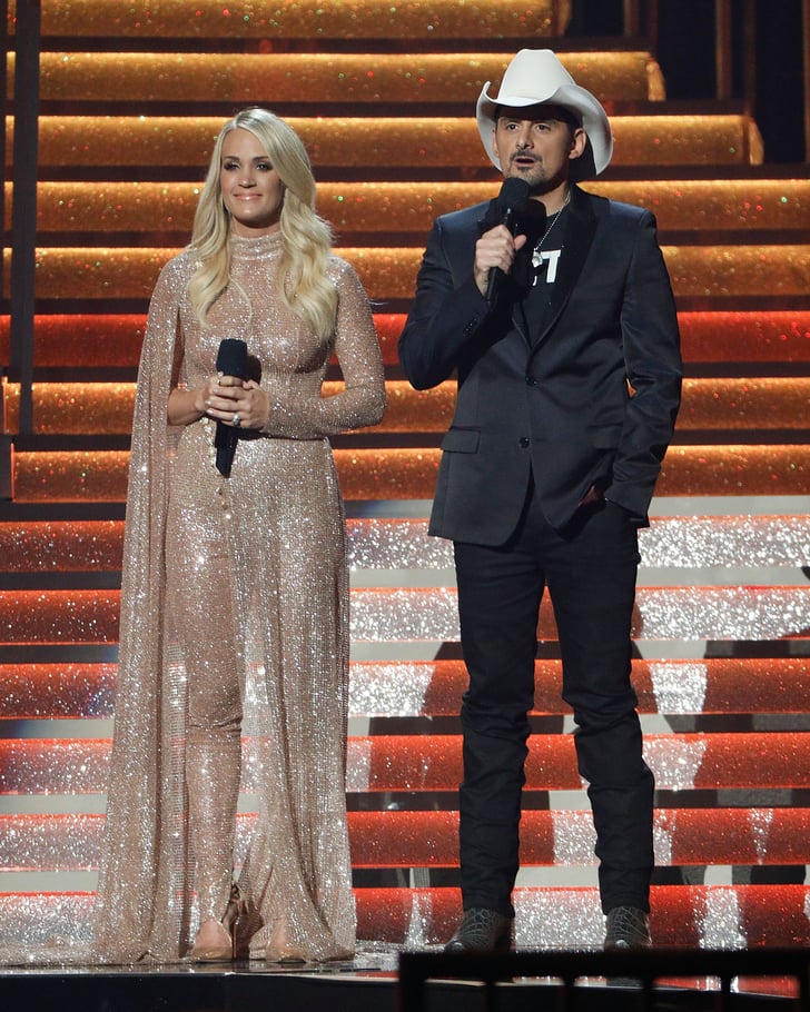 For her last look of the night, Carrie stunned in a skintight beige
