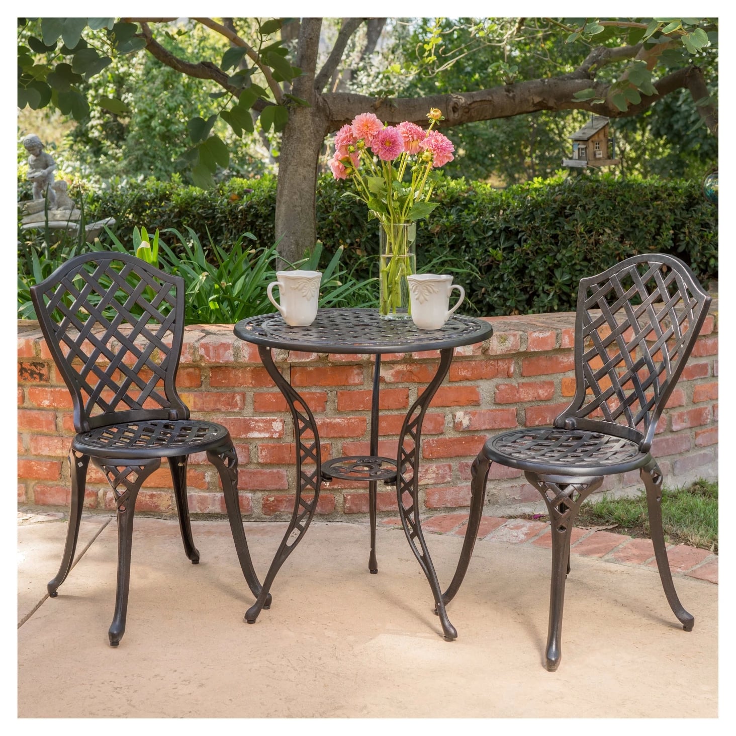 Small metal sales patio chairs