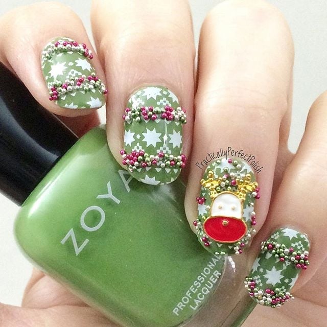 Ugly Sweater Nail Art Popsugar Beauty