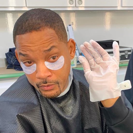 Will Smith's Eye Patches on Set