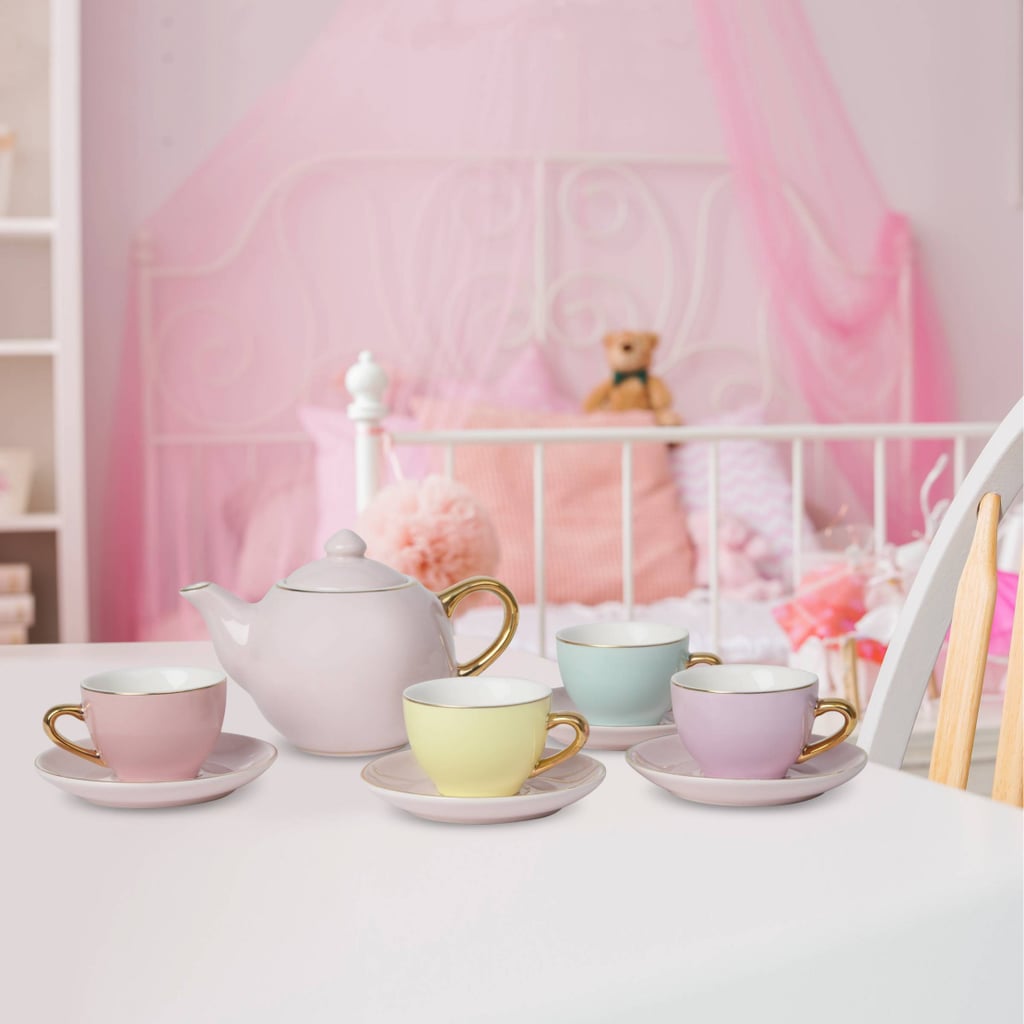 A Tea Set: FAO Schwarz Hand-Glazed Ceramic Tea Party Set