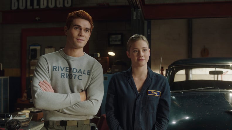 RIVERDALE, from left: KJ Apa, Lili Reinhart, Chapter Eighty-Two: Back To School', (Season 5, Episode 506, aired Feb. 24, 2021). photo: The CW Network / Courtesy Everett Collection