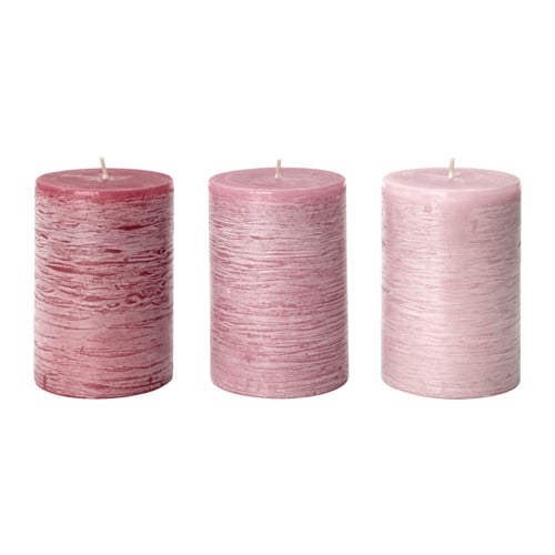 Unscented Block Candle, Lilac, 3-Pack ($6)