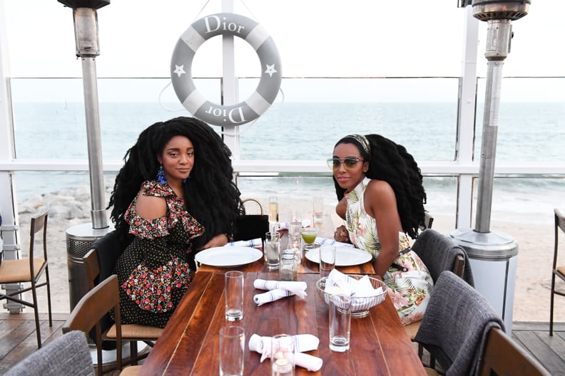 TK and Cipriana Quann Enjoyed Dinner by the Beach