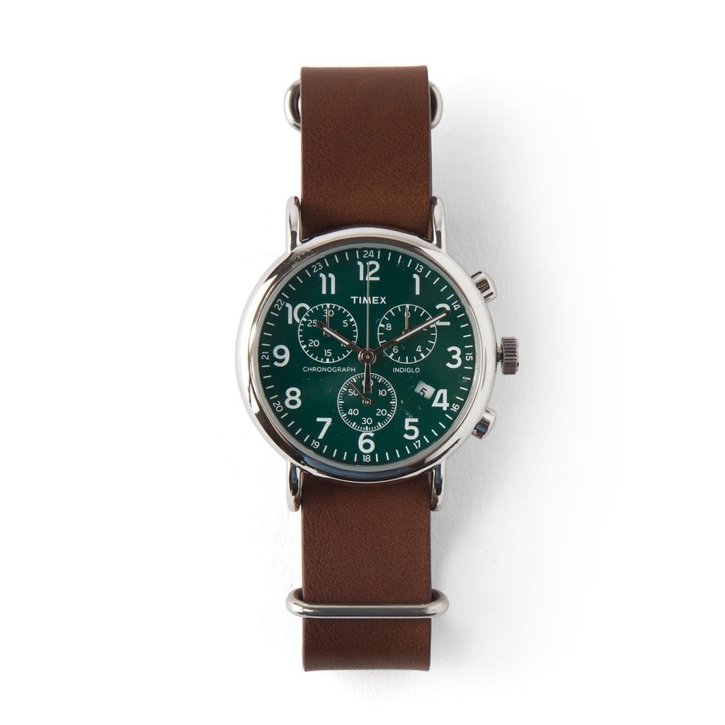 The color pairings on the Timex Weekender Chrono Oversized Watch ($79) are undeniably fresh.