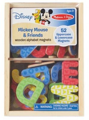 Disney Mickey Mouse and Friends Wooden Alphabet Magnets