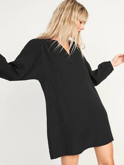 Old Navy Long-Sleeve Poet Mini Swing Dress