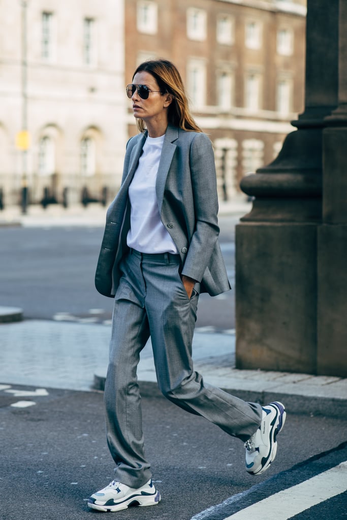 Suits always look smart; bonus points for cool sneakers.