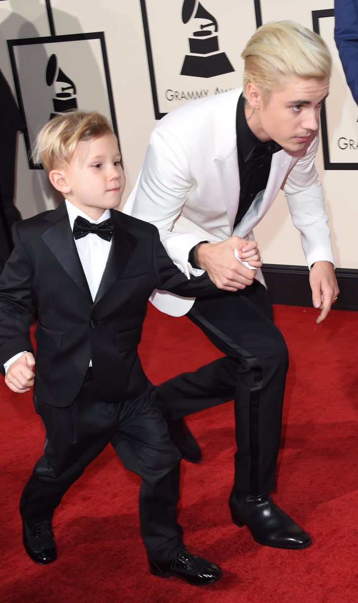 Justin Bieber and His Little Brother at the Grammys 2016 | POPSUGAR