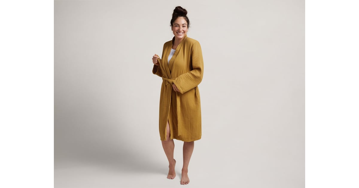 Parachute Cloud Cotton Robe in Amber Best Lightweight Robe