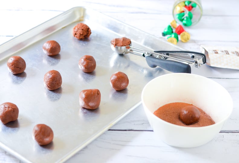 Chocolate Peanut Butter Blossom Cookies