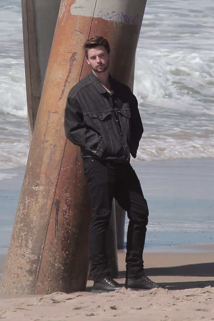 Patrick Schwarzenegger posed for a photoshoot in LA on Tuesday.