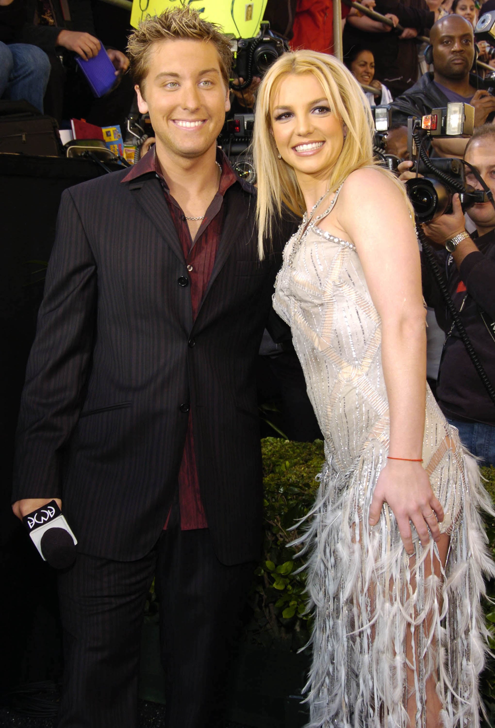 Lance Bass and Britney Spears during 31st Annual American Music Awards - Arrivals at Shrine Auditorium in Los Angeles, California, United States. (Photo by KMazur/WireImage)