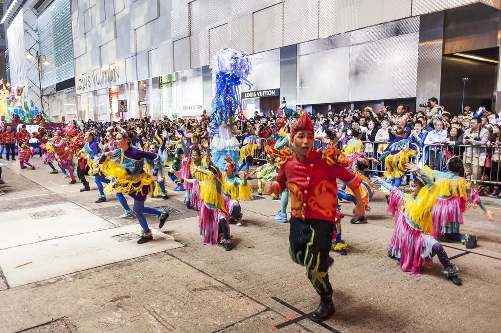 A parade took place honoring the Chinese New Year in Hong Kong.