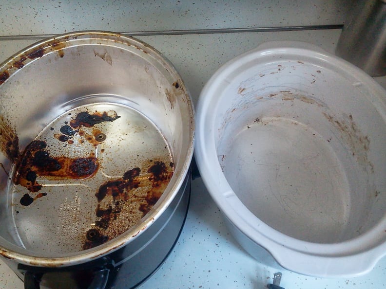 Add oven cleaner to clean your Crock-Pot.