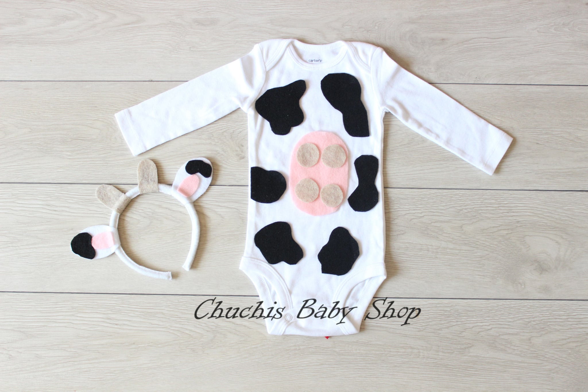 cow onesie baby