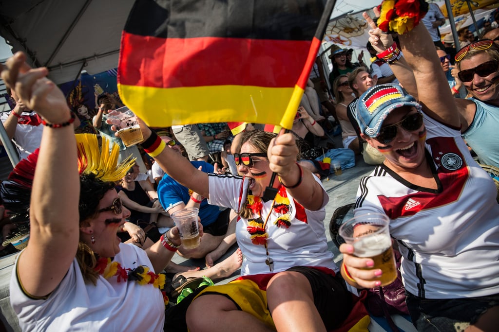 Germany Fans Watching the World Cup Game Against Brazil 2014