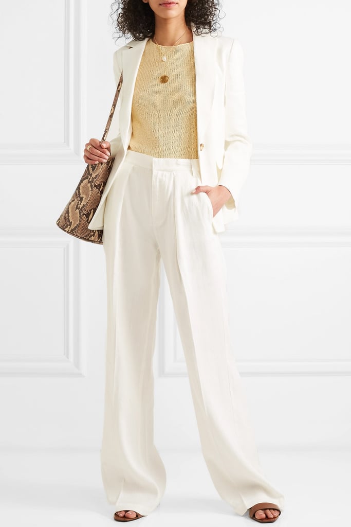 Frame Service Linen-Blend Wide-Leg Pants