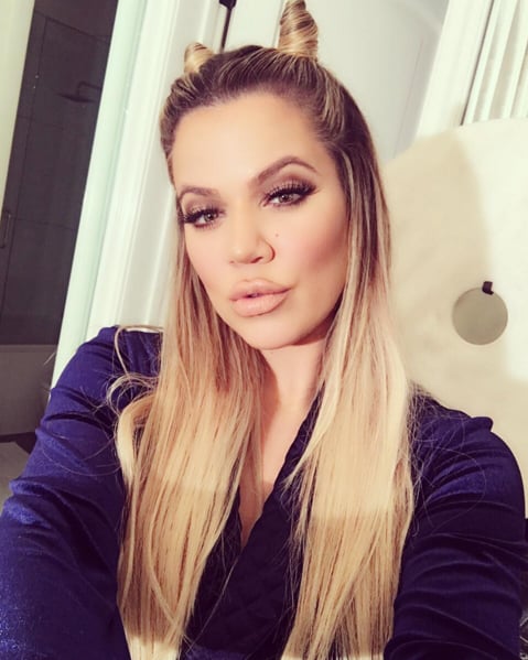 Khloe Kardashian Hello Kitty Hair Buns