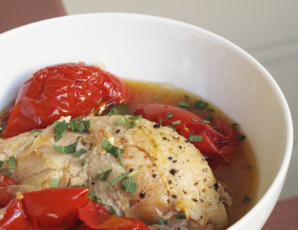 Braised Chicken With Tomatoes