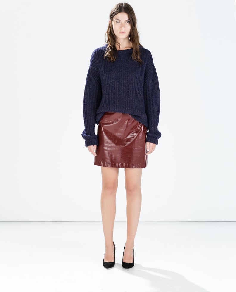 Zara Patent Miniskirt