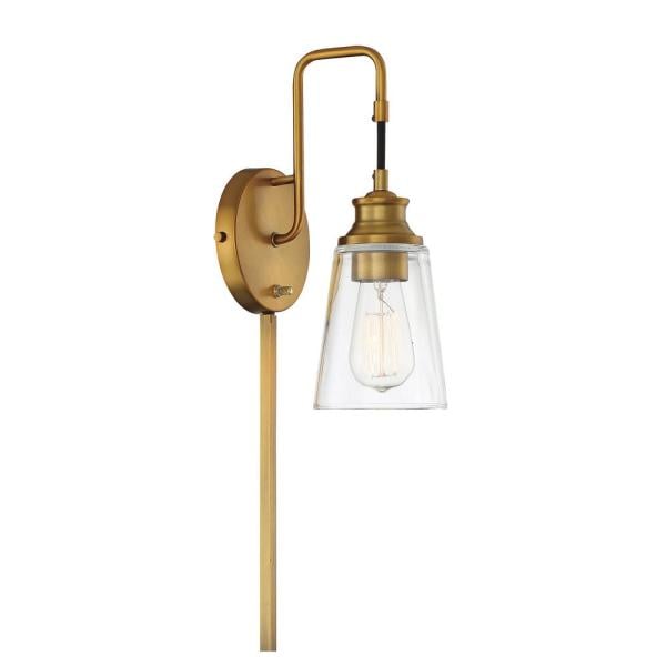 Filament Design 1-Light Natural Brass Sconce