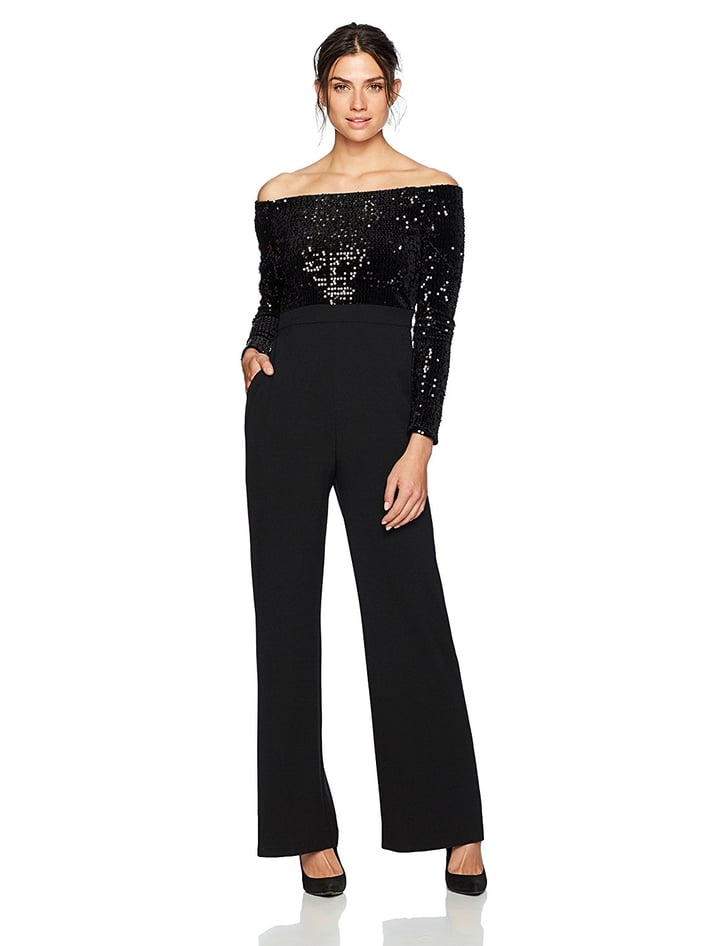 eliza j velvet bodice jumpsuit