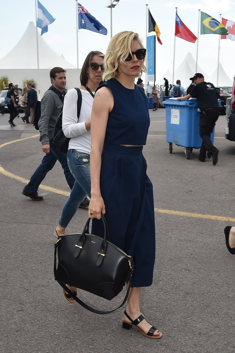 Every Chic Woman Knows How to Mix Navy and Black