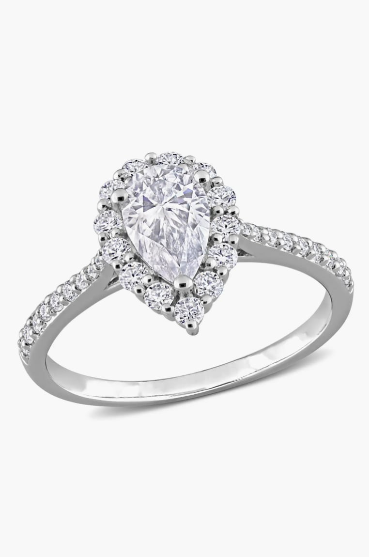 Best Affordable Teardrop Halo Engagement Ring