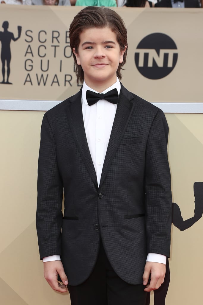 Gaten Matarazzo's Straight Hair at the 2018 SAG Awards