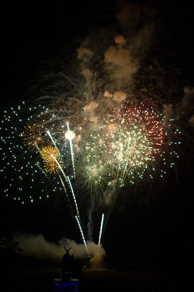 Colors lit up the night sky.
Colors lit up the night sky.