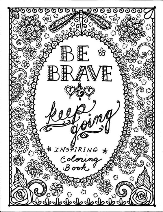 Get the colouring page: Be Brave