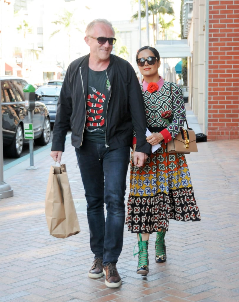 Salma Hayek's Gucci Dress August 2016