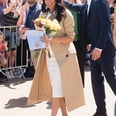 Prince Harry's Reaction to a Man Giving Meghan Markle a Huge Bouquet of Flowers Is Priceless