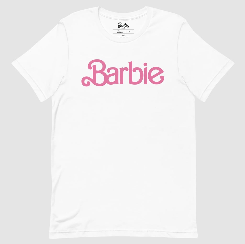 Barbie Classic Logo White T-Shirt | Where to Buy Barbie Movie ...